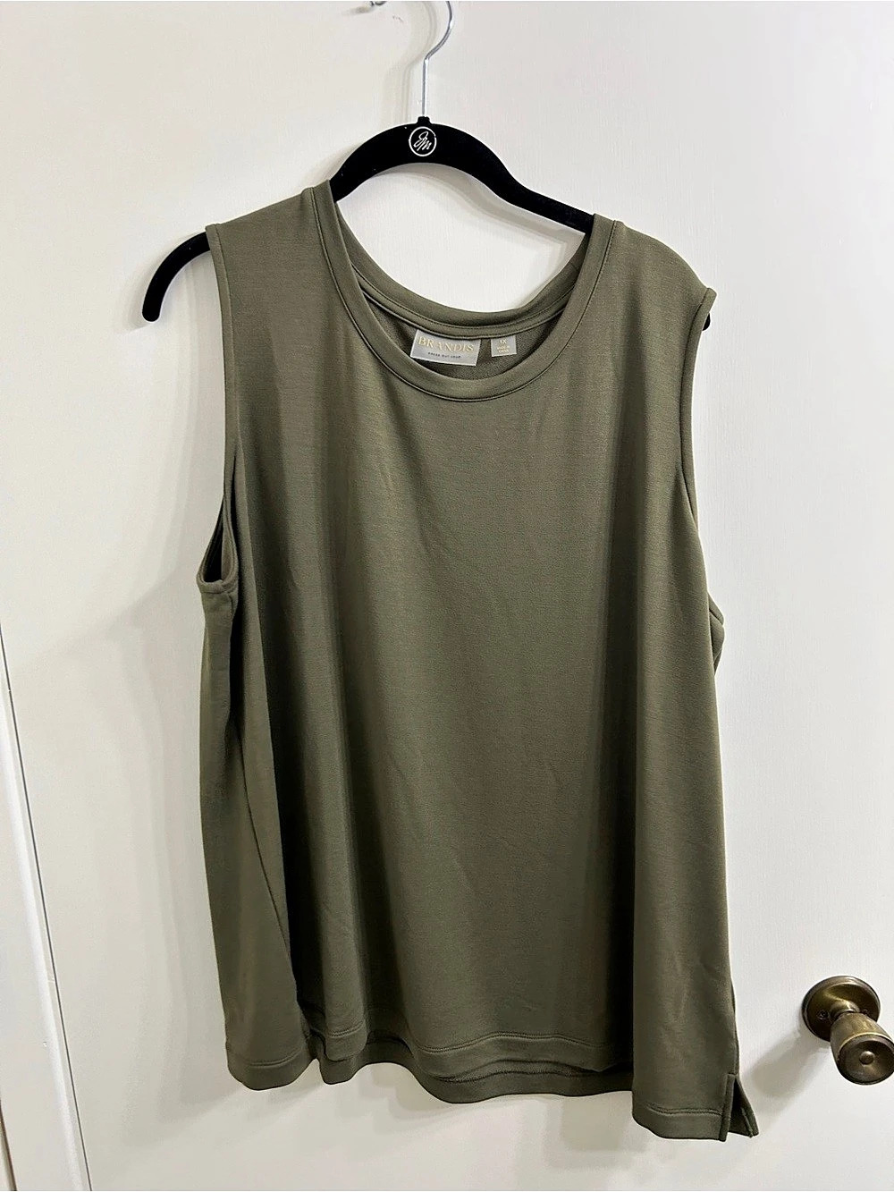 Brandis Olive Sleeveless Tank Top Size XL Like New